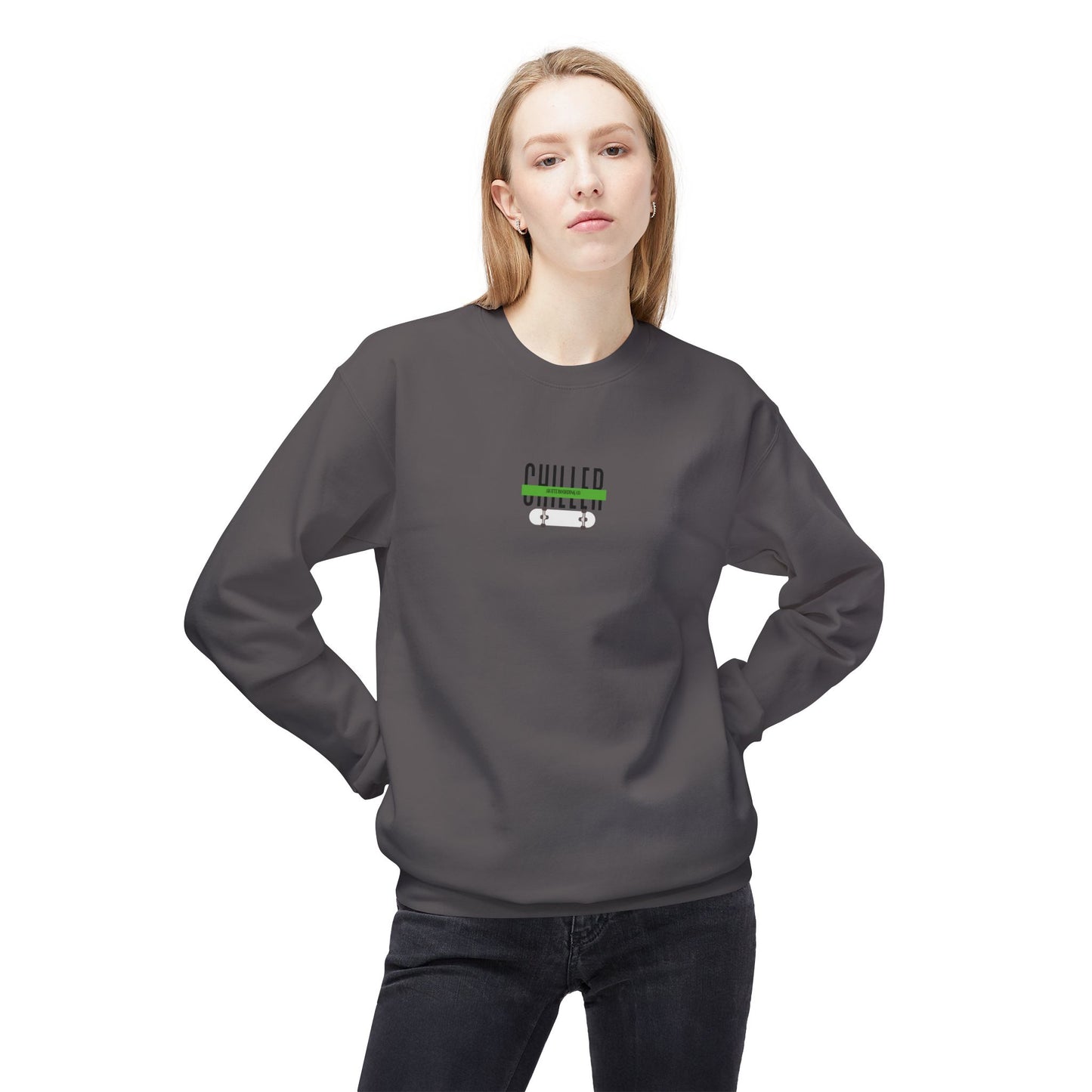 Mental Health Green Stripe Fleece Crewneck