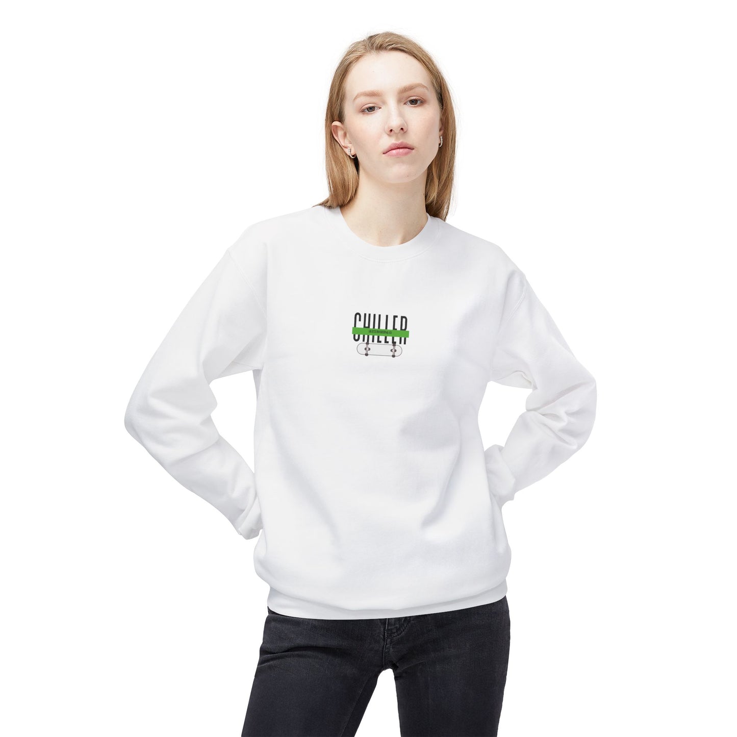 Mental Health Green Stripe Fleece Crewneck